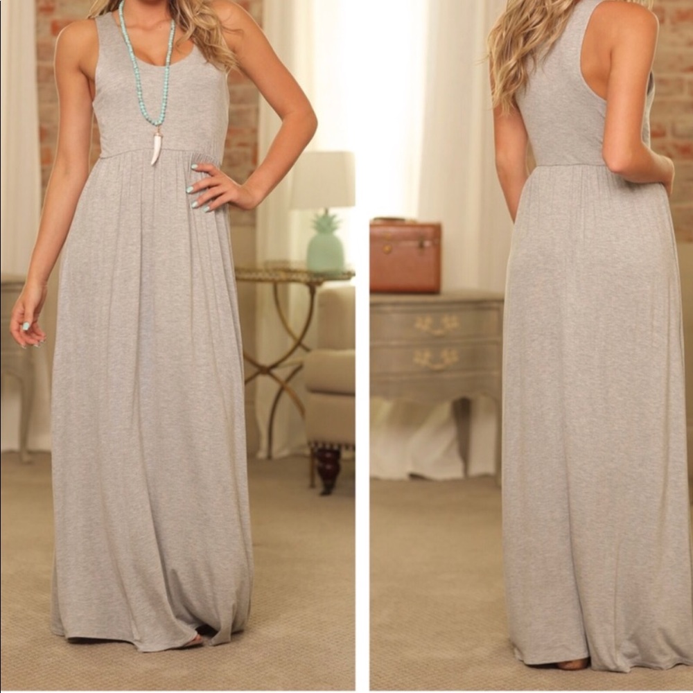 Beautiful Grey Maxi Dress! NWT